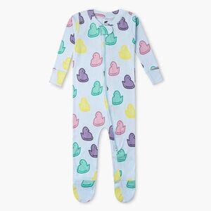 One-Piece Baby Footed Pajamas Marshmallow Treats on Blue